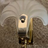 Set of 2 golden "shell" wall lamps
