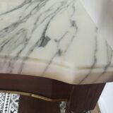 Console tray white marble