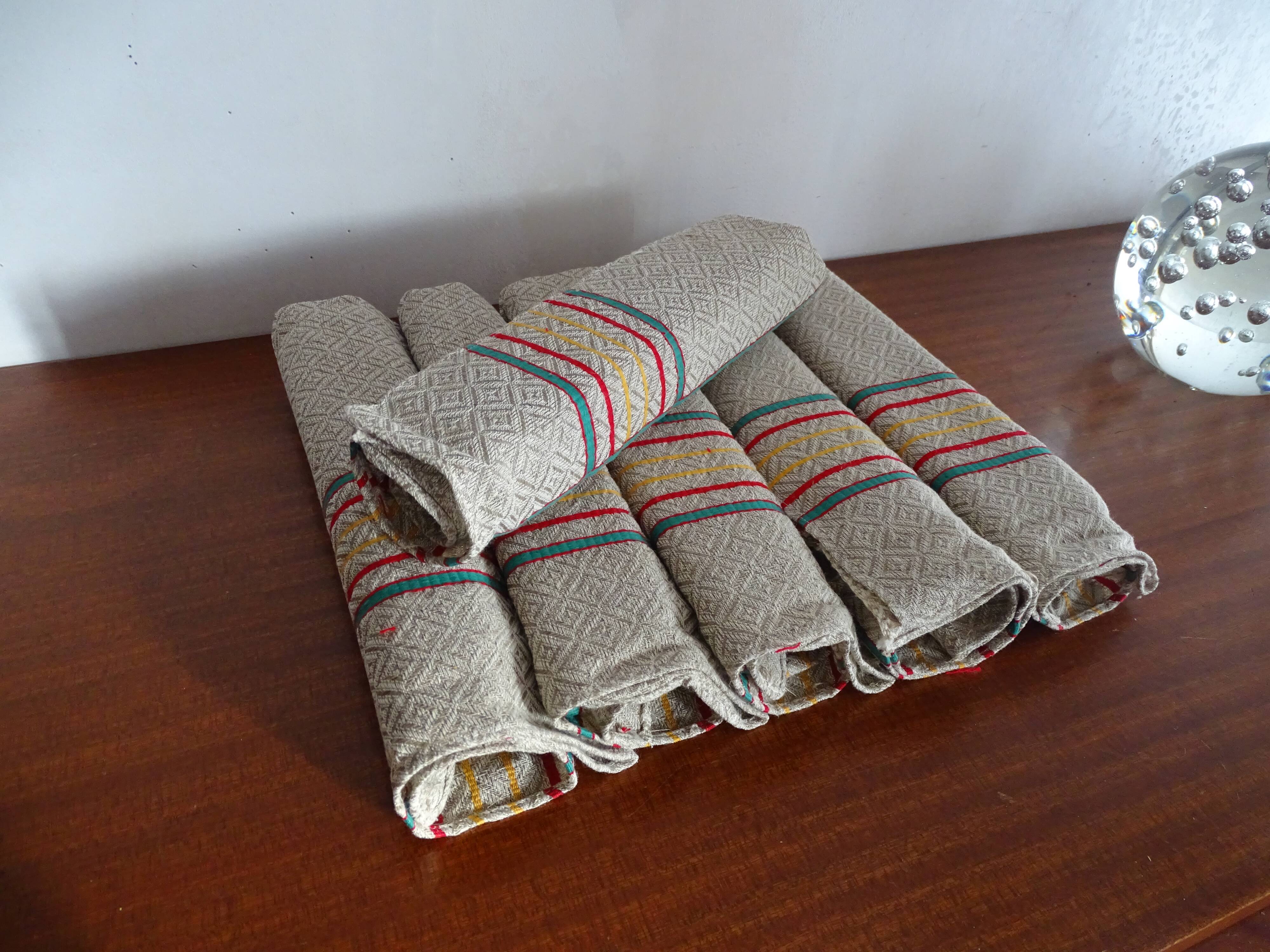 6 linen napkins 60 x 52