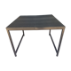 Table design industriel carrée extensible noire