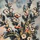 Bouquet of oil flowers on canvas