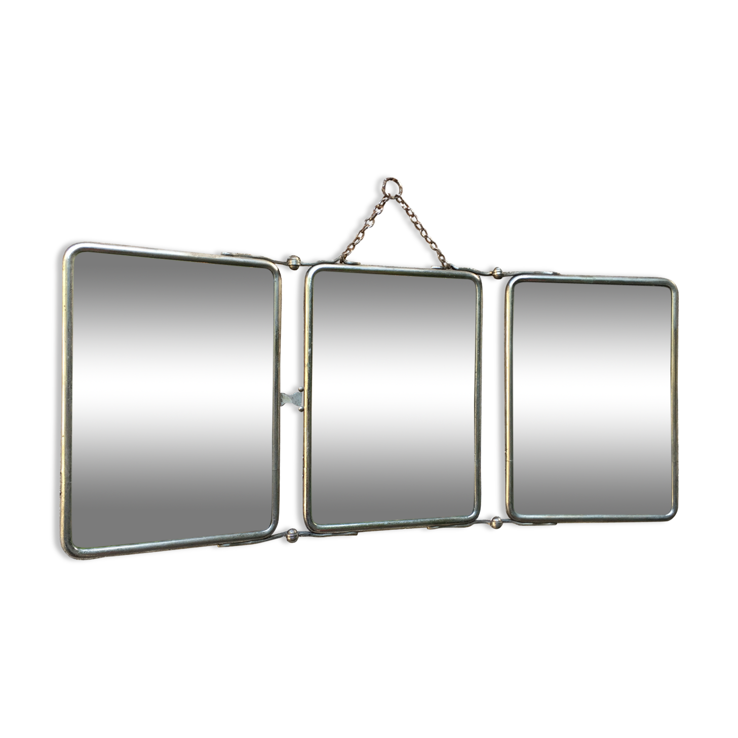 Barber triptych mirror beveled 51 x 22 cm