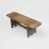 grey wooden bench, France ca 1890