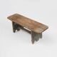 banc en bois gris, France vers 1890