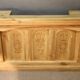 Oak and walnut bar