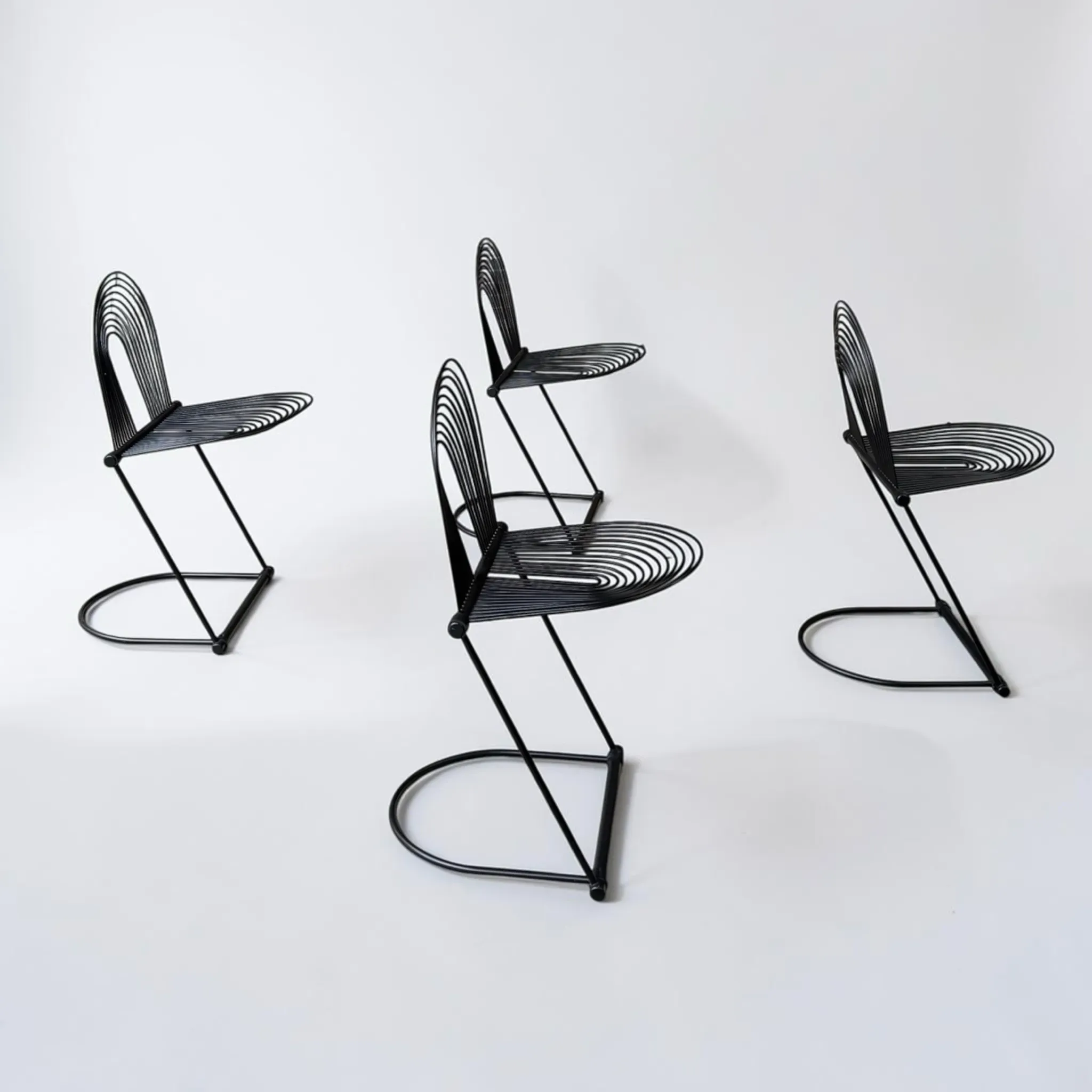 Postmodern Cantilever Swing Chair from the Mid-Century by Ohl for Lübke, 1980