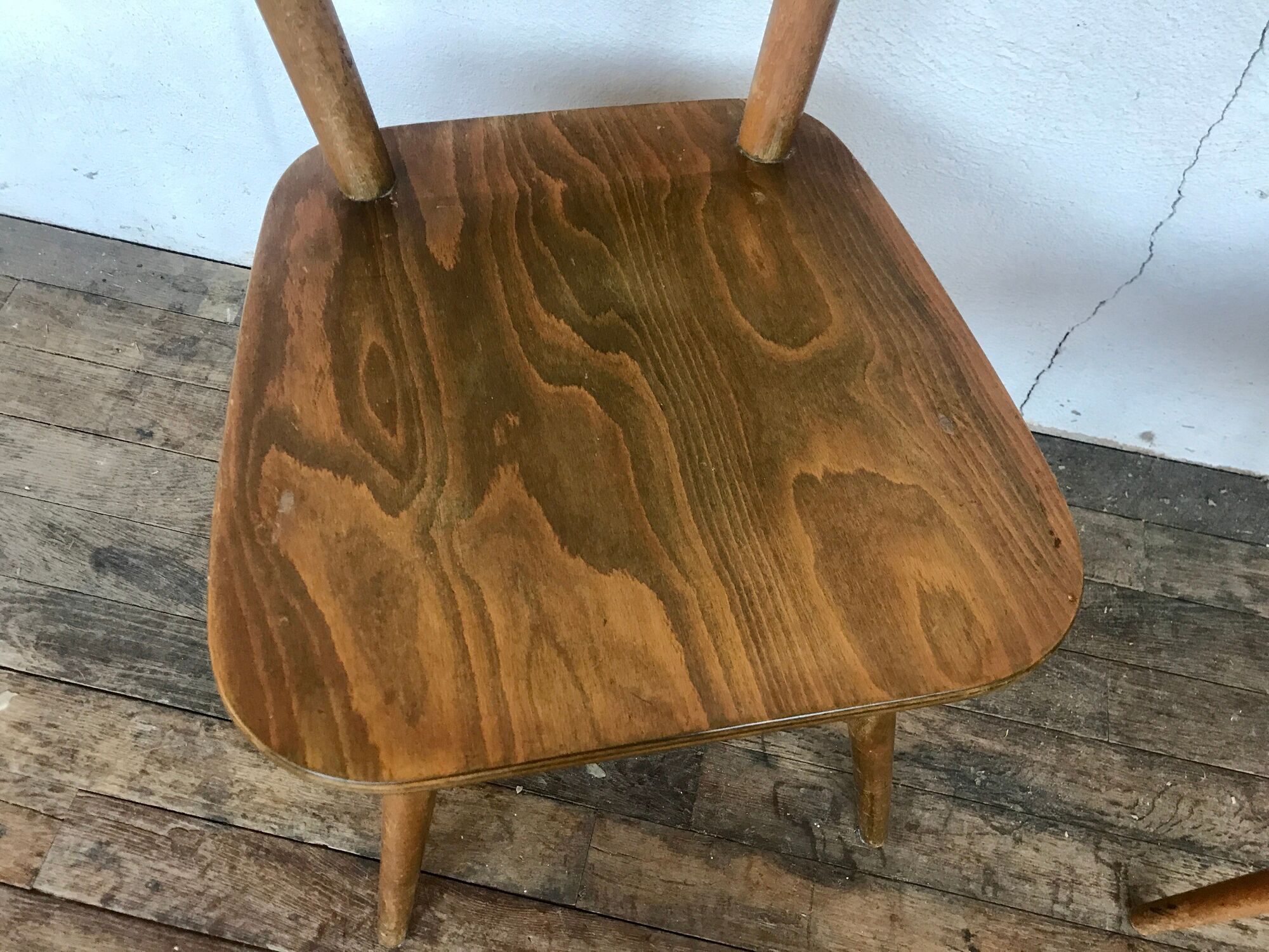Series of 20 Scandinavian chairs or vintage wooden bistro
