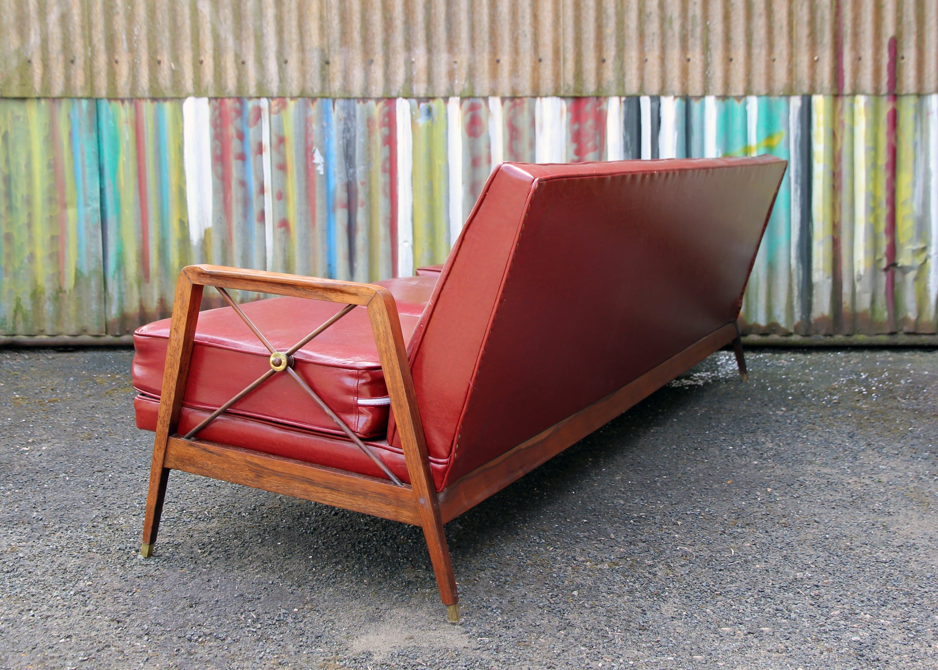 60s Brazilian Sofa by Moveis Cavallaro, Sao Paulo