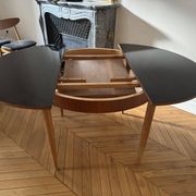 Butterfly leaf dining table, Lubke Vintage 1950s