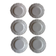 6 flat plates Digoin Sarreguemines ivory model (ø 24,5cm)