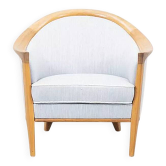 Vintage Scandinavian sky blue armchair – Bertil Fridhagen – 1960s