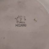 Round flat on Piedouche compotier Badonviller model Henri