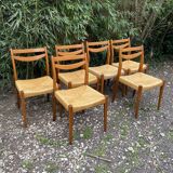 Set of 6 Vintage Scandinavian Chairs