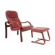 1980 Leather Armchair With Footrest, Ton Czechoslovakia