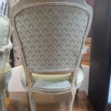 Pair Louis XV style convertible armchairs