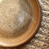 6 large La Borne style pyrite stoneware flat plates