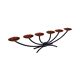 Metal candlestick with forged copper plates – metalwork, Scandinavia, 1970s
