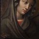 Antique French painting on panel, Christ and the Madonna from 18th century