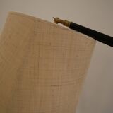 ADNET style LEATHER-COVERED READING LIGHT WITH ITS CUSTOM-MADE LAMPSHADE