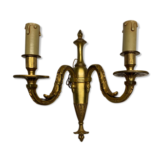 Louis XVI style wall lamp in gilded bronze