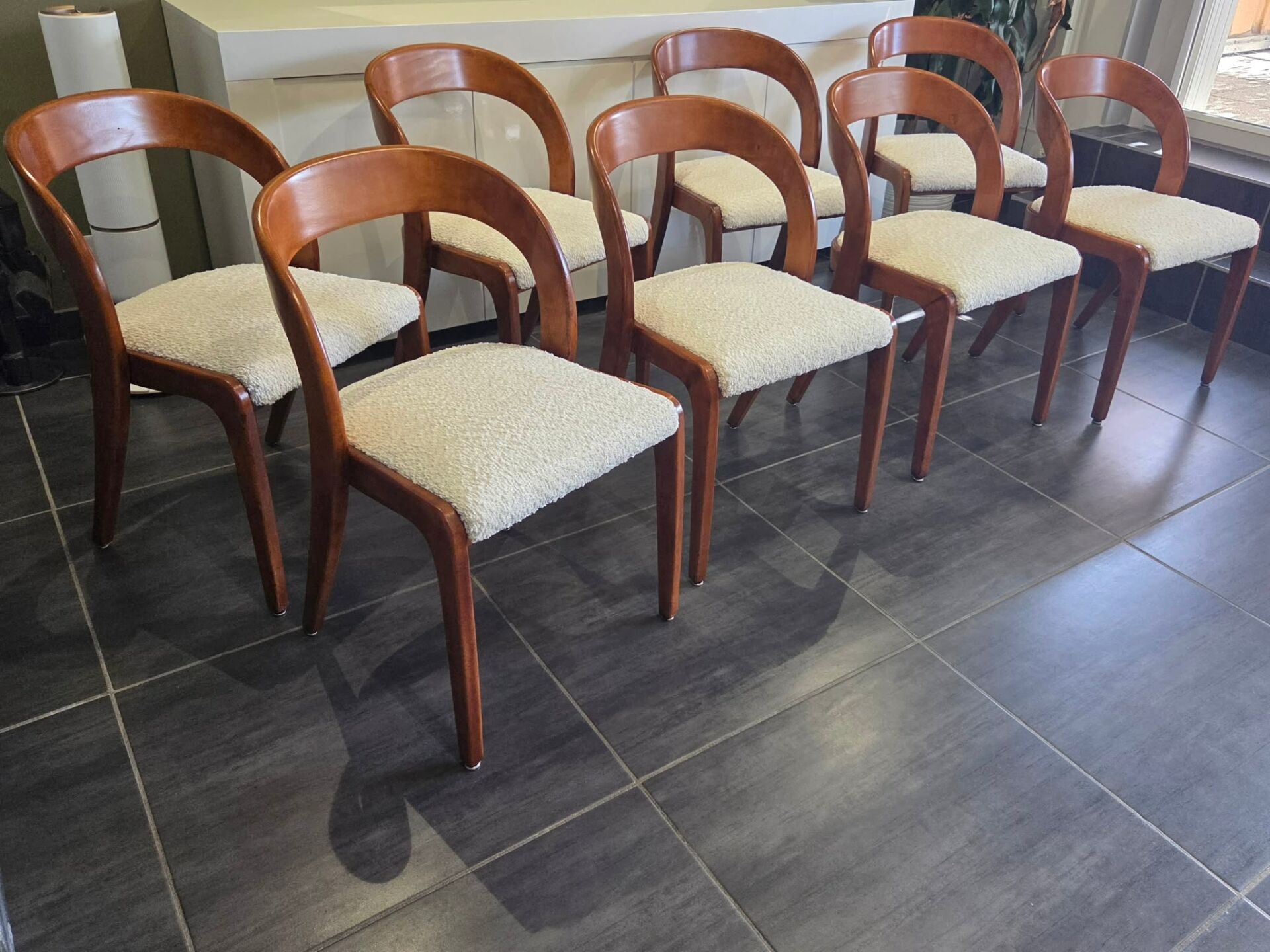 Set of 8 vintage Baumann Gondole chairs, 1960s.