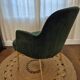 Fauteuil design italien torre 1961 – modèle da vinci 02 – velours vert