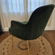 Fauteuil design italien torre 1961 – modèle da vinci 02 – velours vert