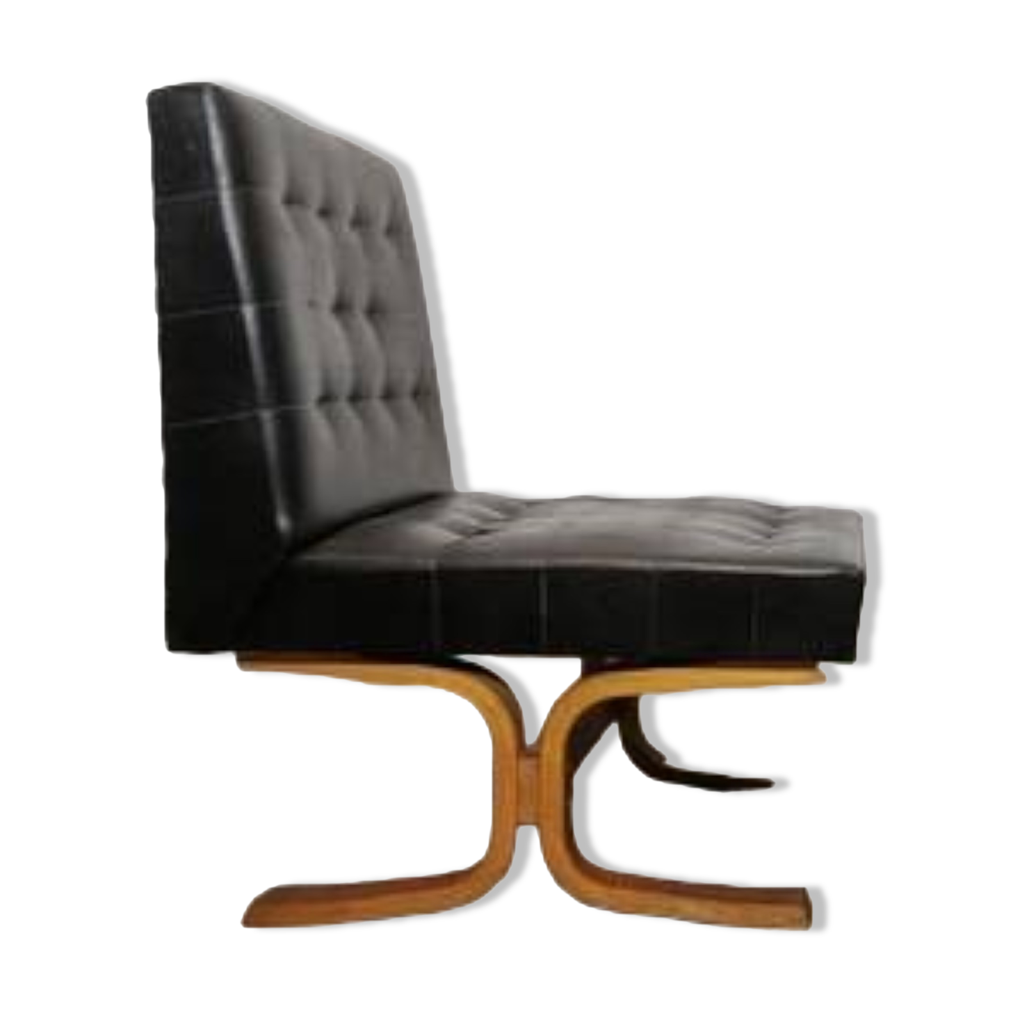 Fauteuil en cuir par Ludvik Volak
