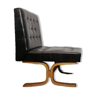 Single leather armchair by Ludvik Volak