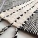 Moroccan Berber kilim Zanafi black and white 3.10x1.80m