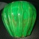 Green ceramic vase with moiré effect, circa 1930