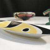 Plat • Centre de Table Vintage • « 9736 » • Kovács István • Zsolnay • 1962