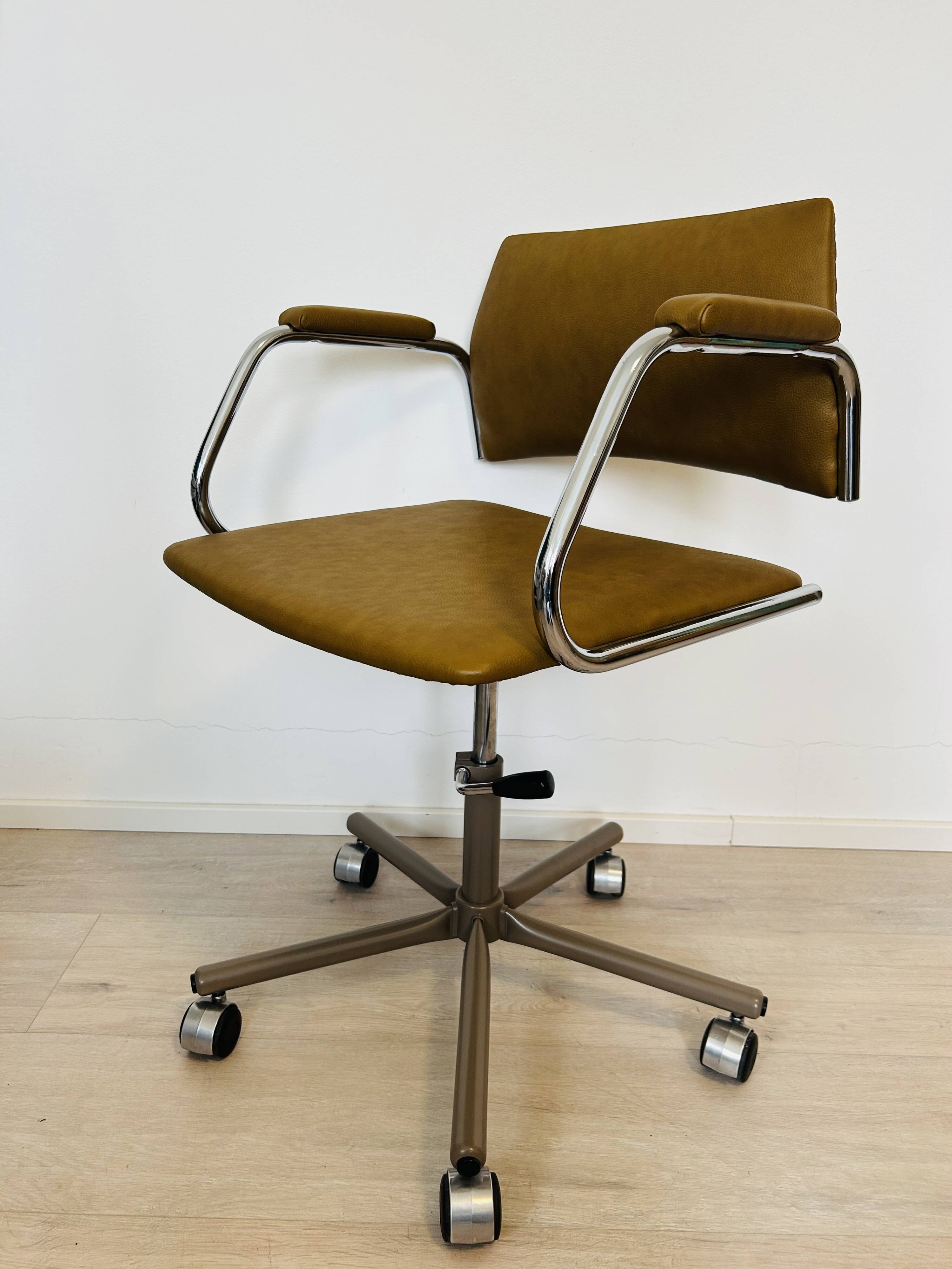 Vintage Mustard Office Chair Model K-380 from Kovona 1970’s