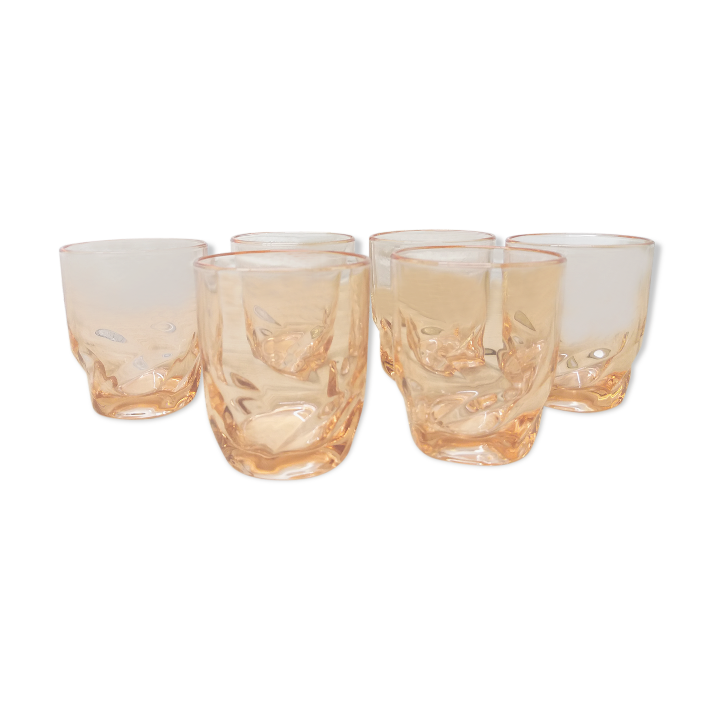 Set 6 verres gobelets roses