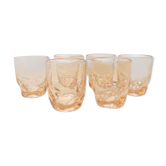 Set 6 verres gobelets roses