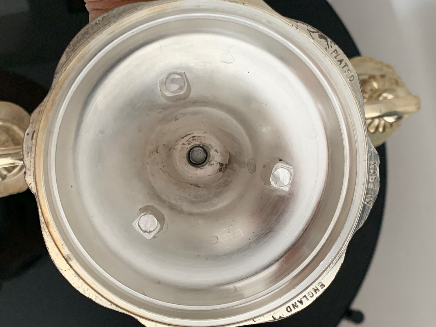 Silver metal candlestick