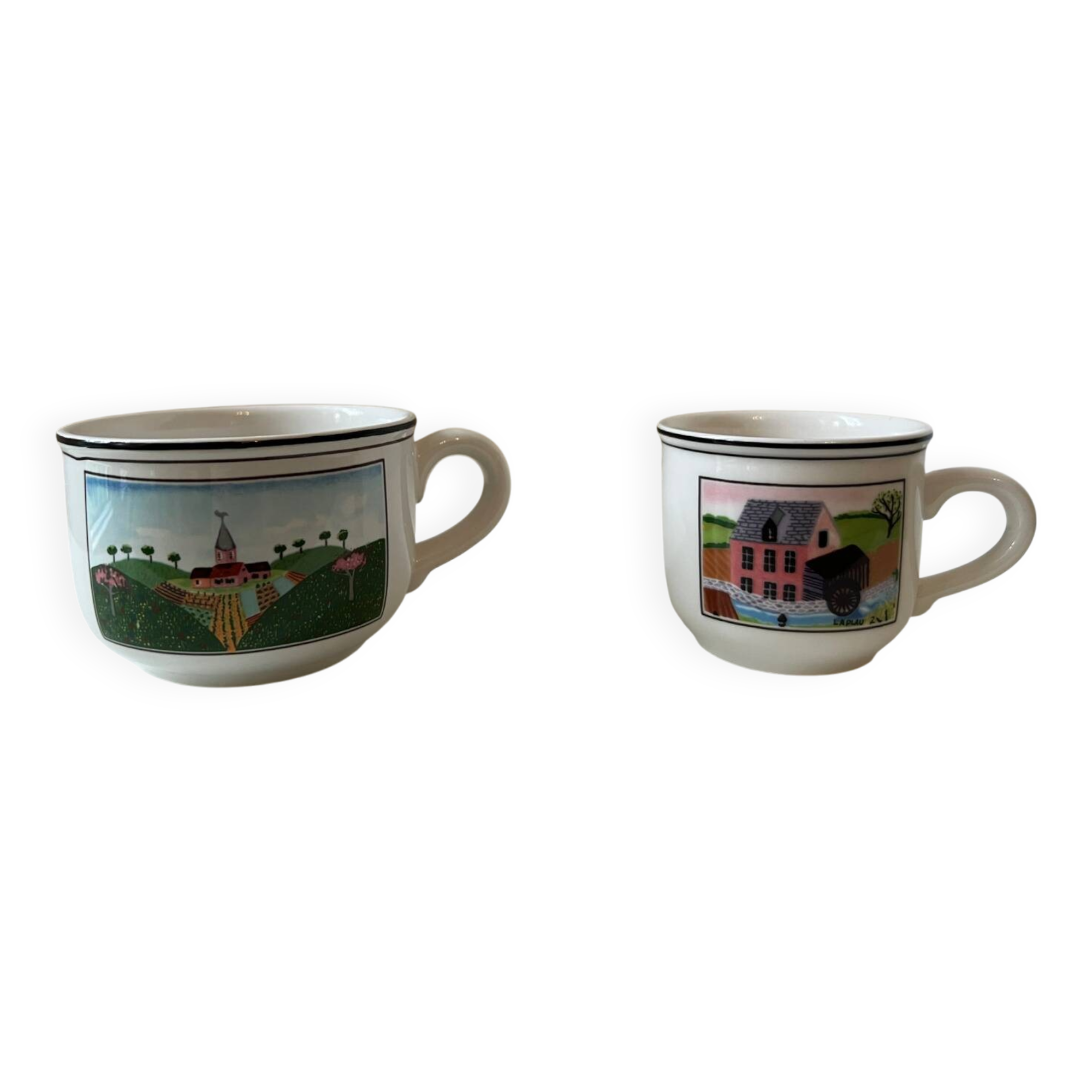 Set of 2 Villeroy & Boch cups, Naif design model