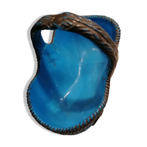 Corbeille opaline bleue