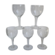 Lot de 5 verres à vin en cristal gravé années 50