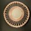 Vintage rattan sun mirror
