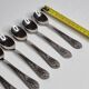 Set of six "Burgsil" stainless steel teaspoons with rabbit decoration