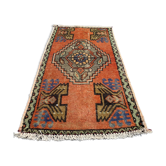 Small Vintage Turkish Rug 92x52 cm, Short Runner, Tribal, Shabby Chic