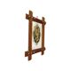 Antique tramp art frame frame wood metal studs late 19th century france