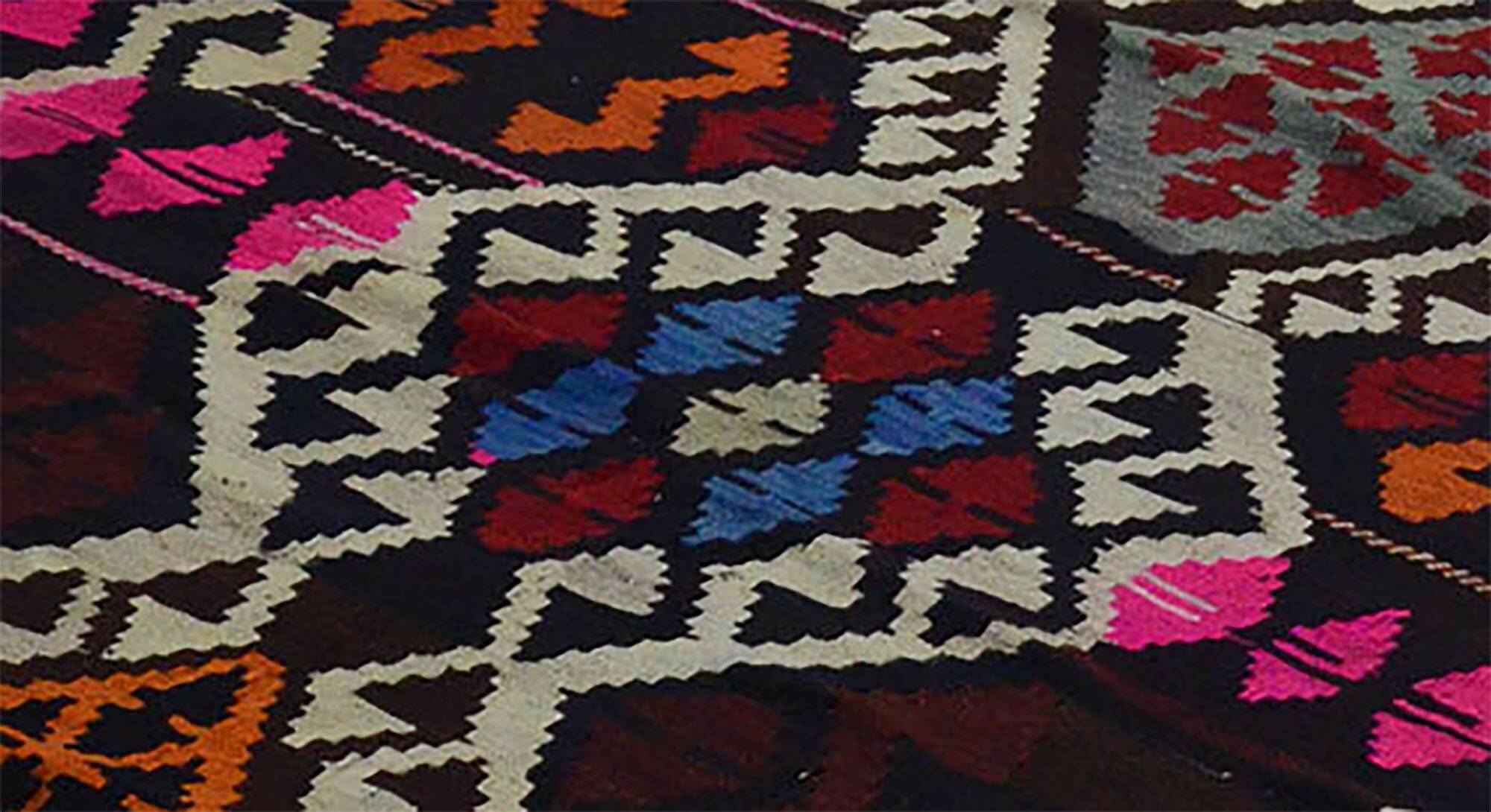 Turkish Kilim Yuruk Vintage 172x245 cm Geometric Motifs