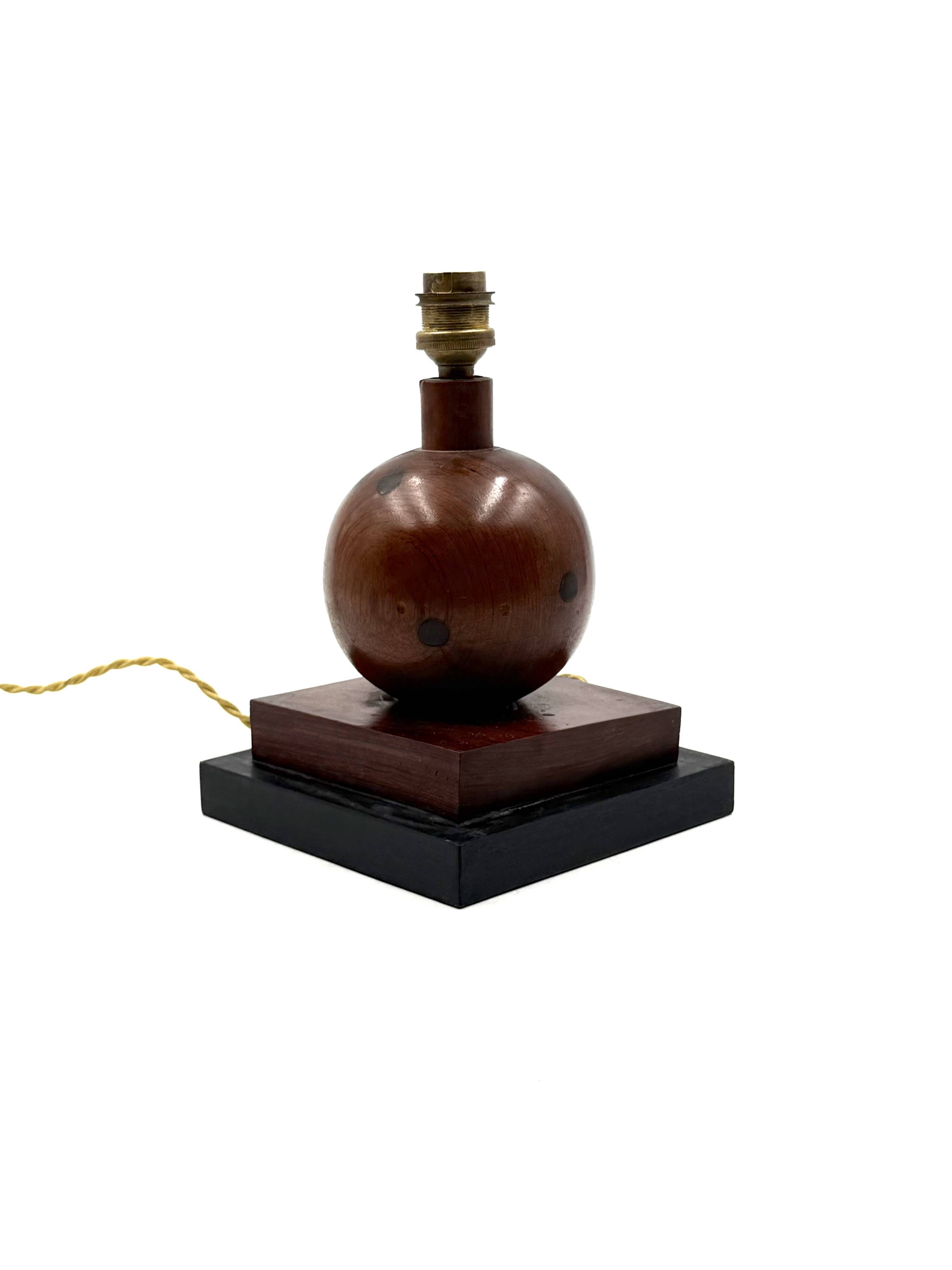 Art Deco wood table Lamp, France ca. 1930s