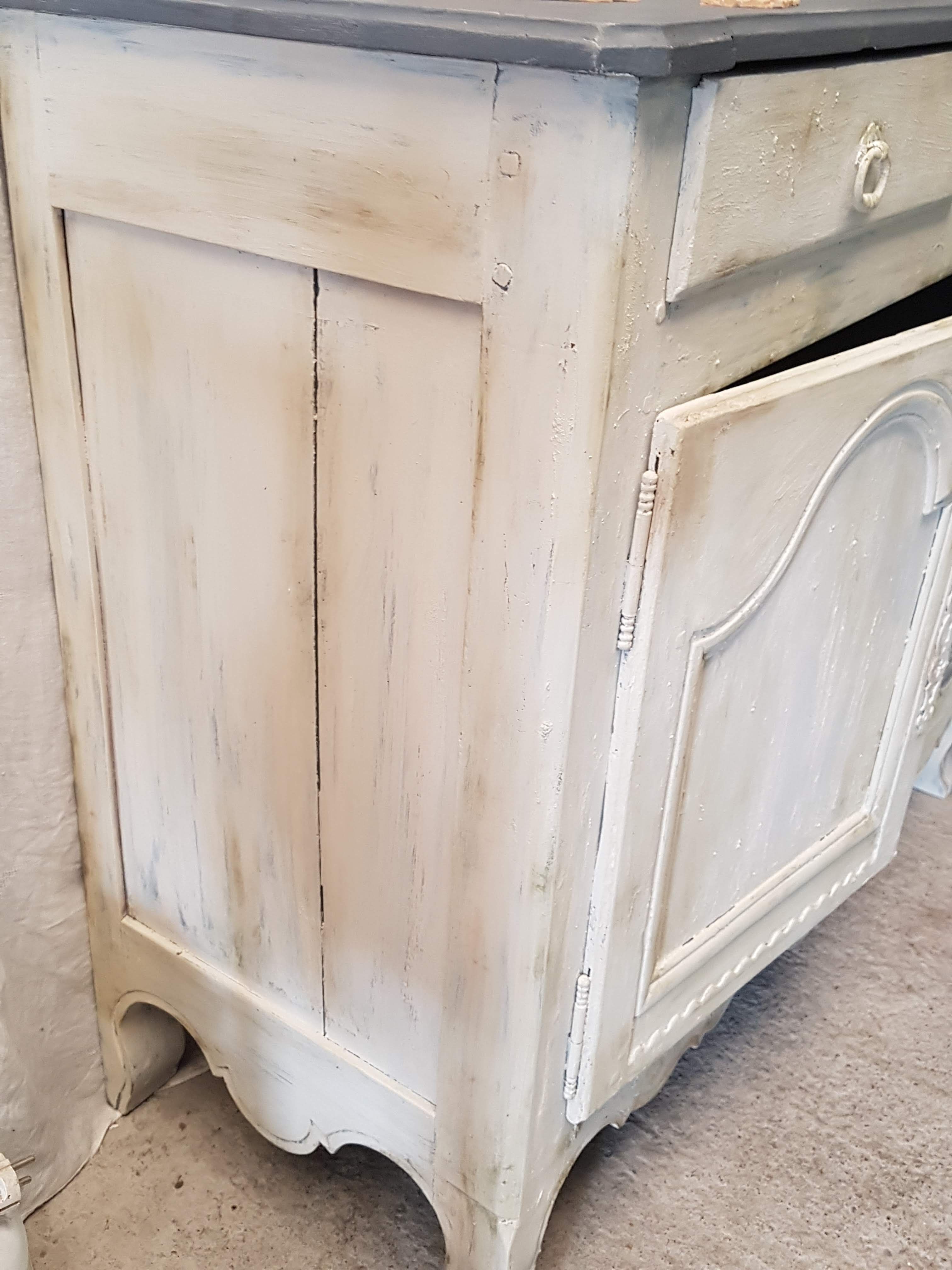 Furniture two doors and two drawers patinated