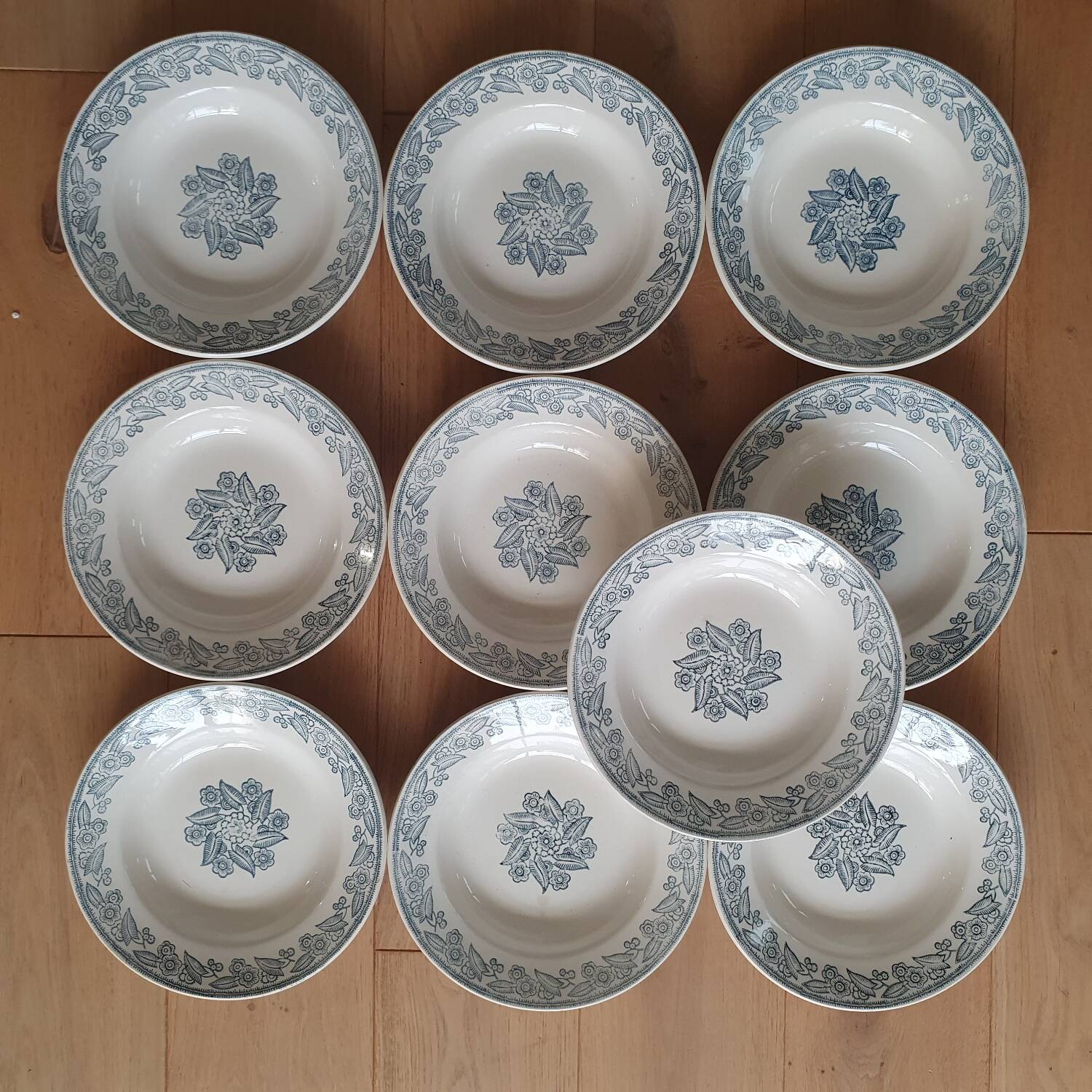 10 Terre de Fer soup plates, Longwy - Saintonge