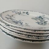 Set of 6 Terre de Fer plates, Acacia model