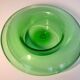 Vintage Hand Blown Green Glass Centerpiece Bowl, Empoli, Italy, 1970s