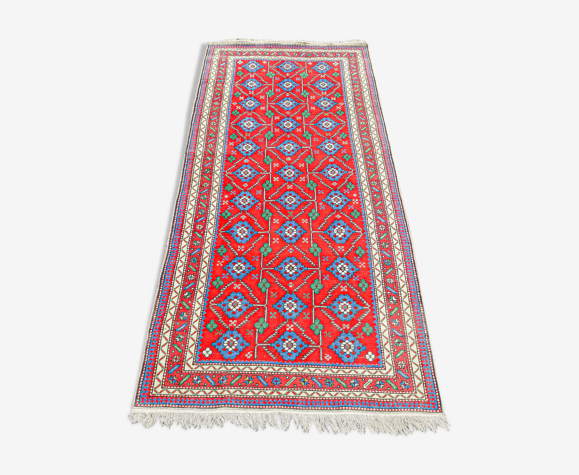 Tapis d'orient fait main caucasien vintage Kuba 206 x 100